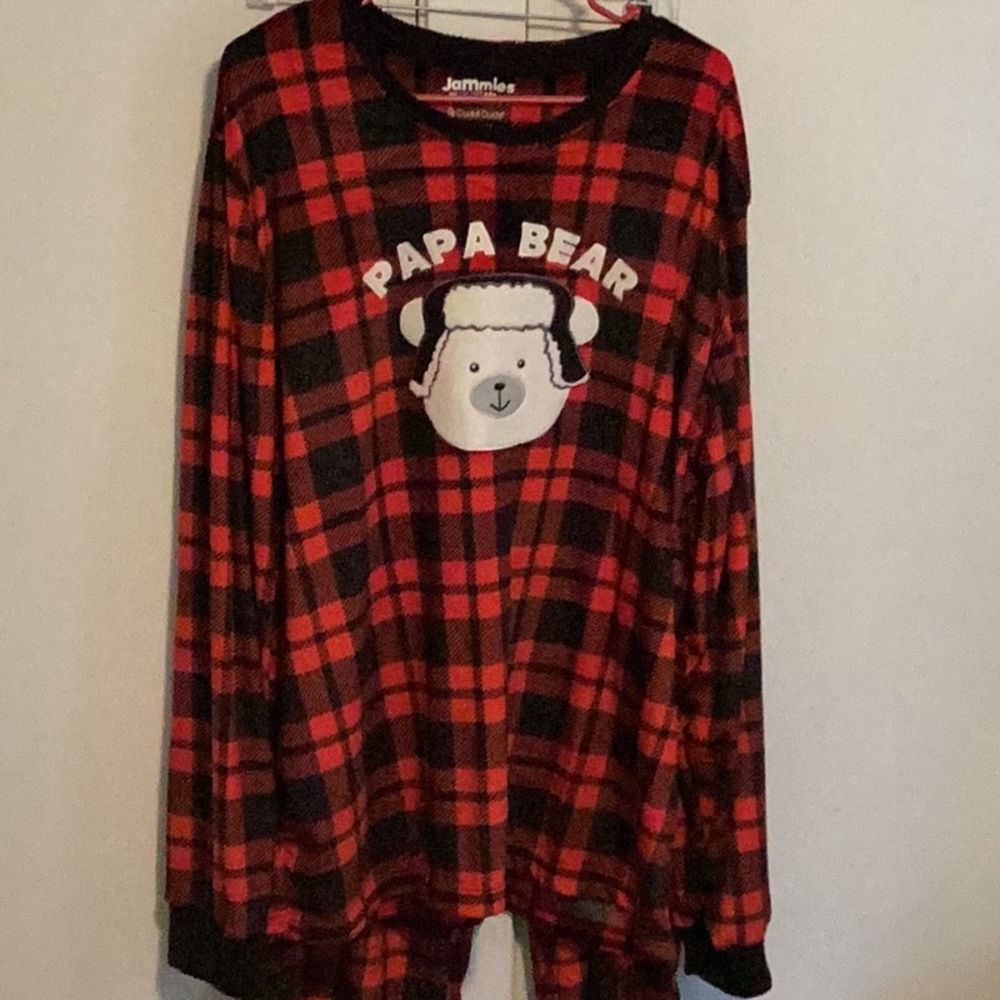 Cuddl Duds Papa Bear Jammies for Families Men’s Size XLT